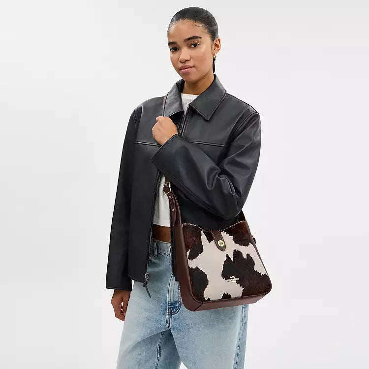 Coach Hadley Convertible Crossbody Bag With Cow Print And Tassel CCC87