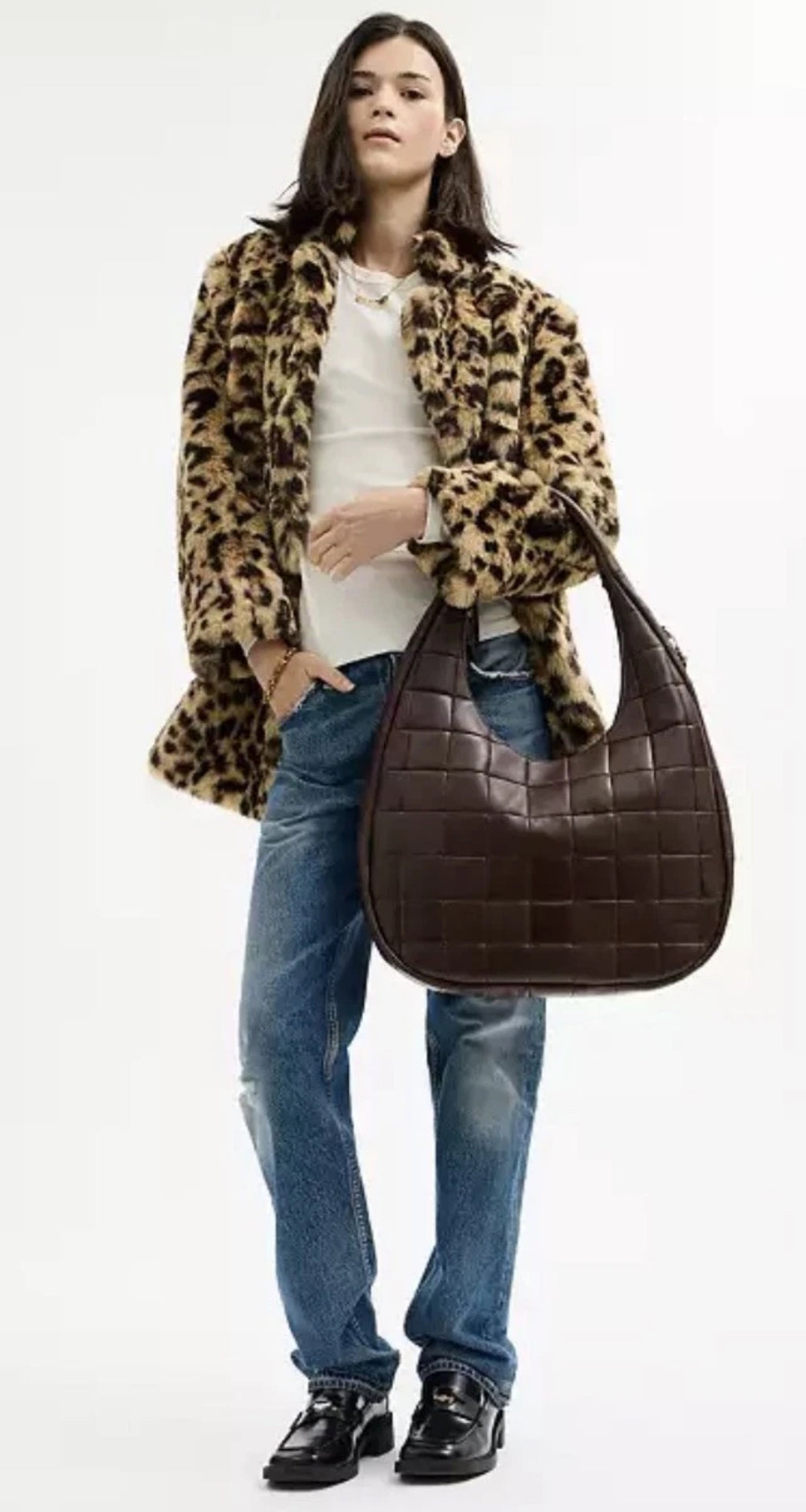 COACH coachtopia Alter/Ego Large Crescent Shoulder Bag Maple CCM66