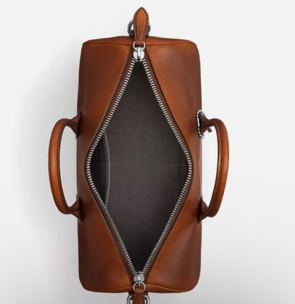 COACH Compass Bag 35 In Loved Leather Saddle Burnt Sienna CEO42 - The Tiny Bag