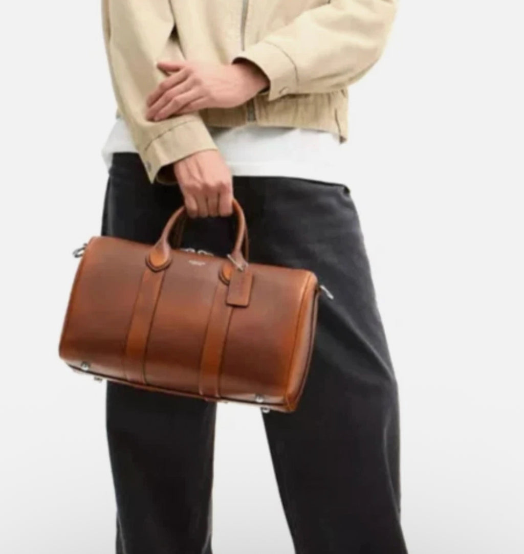 COACH Compass Bag 35 In Loved Leather Saddle Burnt Sienna CEO42 - The Tiny Bag