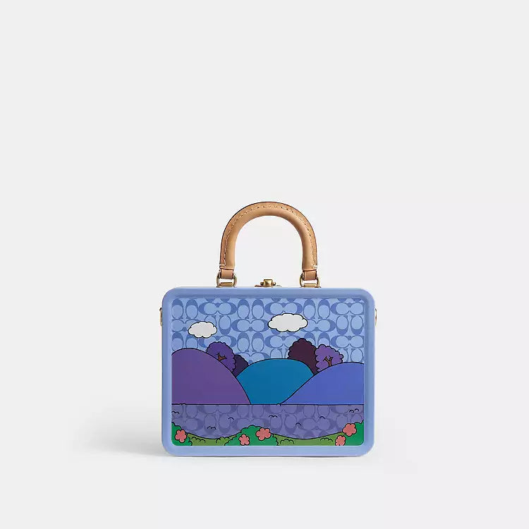Coach x Brain Dead Souvenir Box Crossbody Brass/Purple Multi CES92