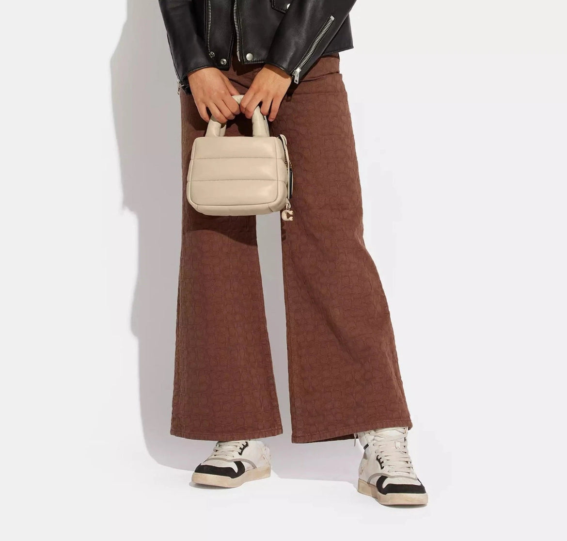 Coach Nappa leather Mini Pillow Tote Bag CL592 Ivory