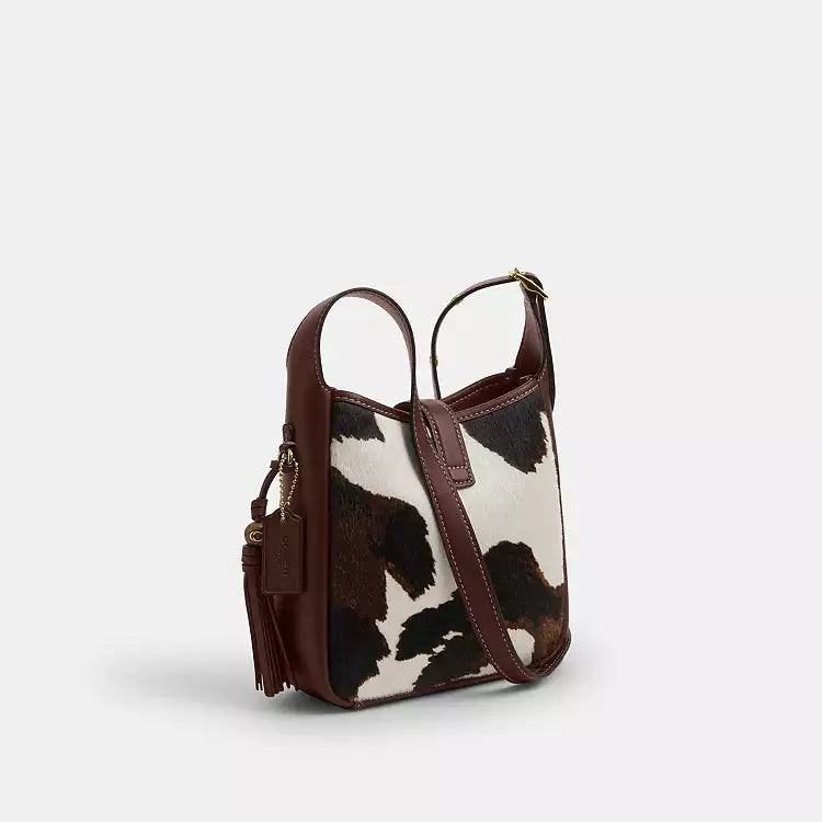 Coach Hadley Mini Crossbody Bag With Cow Print And Tassel CCE14