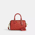 Coach Mini Rowan Crossbody Bag In Signature Canvas CEY63 Canvas/Gold/Crimson