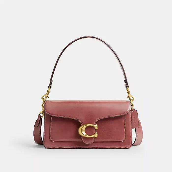 Coach Tabby Shoulder Bag 26 Crossbody in Leather/Brass/Peony CW631