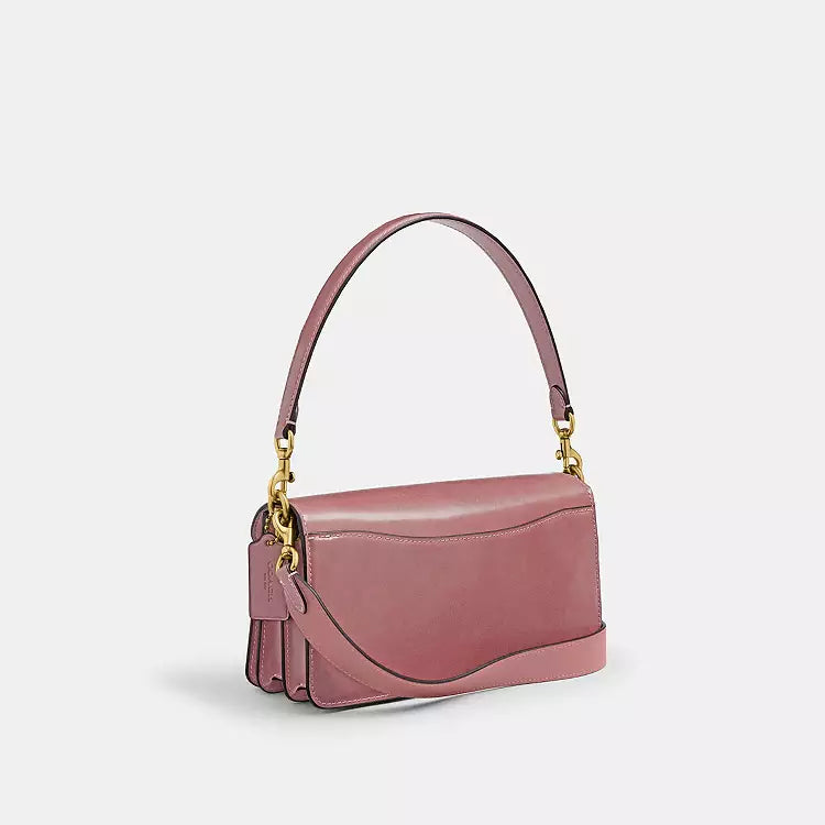 Coach Tabby Shoulder Bag 26 Crossbody in Leather/Brass/Peony CW631 - The Tiny Bag
