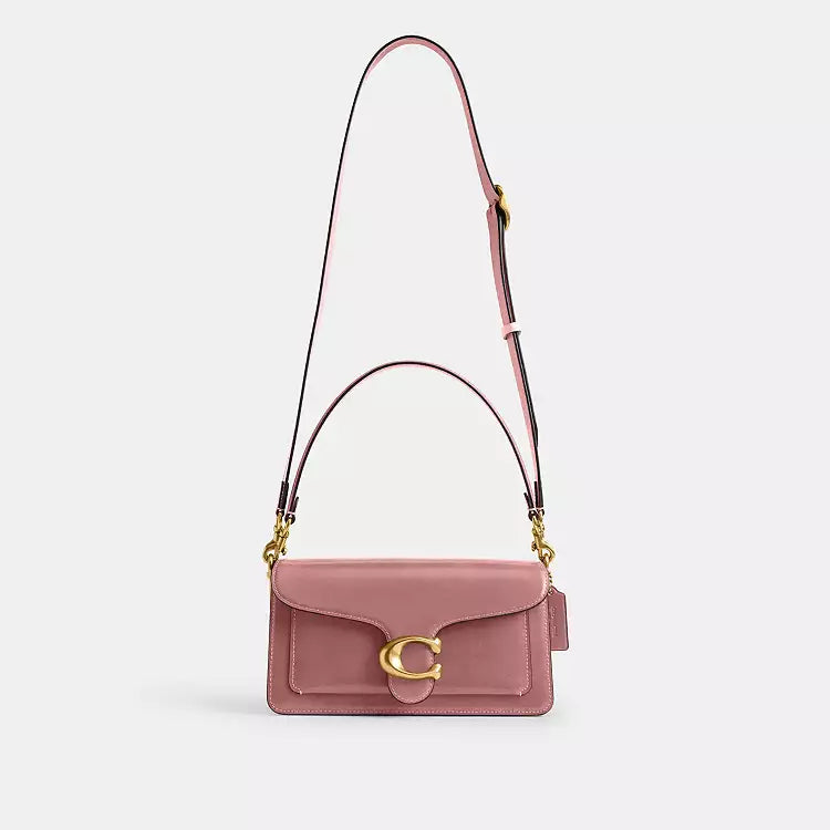 Coach Tabby Shoulder Bag 26 Crossbody in Leather/Brass/Peony CW631 - The Tiny Bag