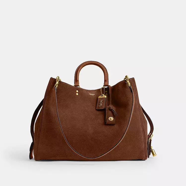 Coach Rogue 40 Suede Leather Brown CCX66
