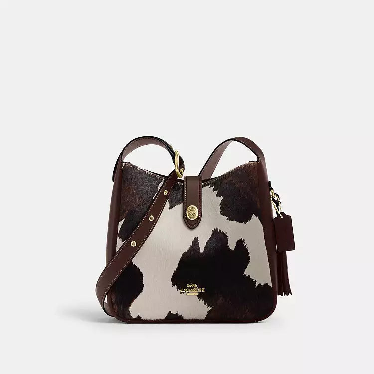 Coach Hadley Convertible Crossbody Bag With Cow Print And Tassel CCC87