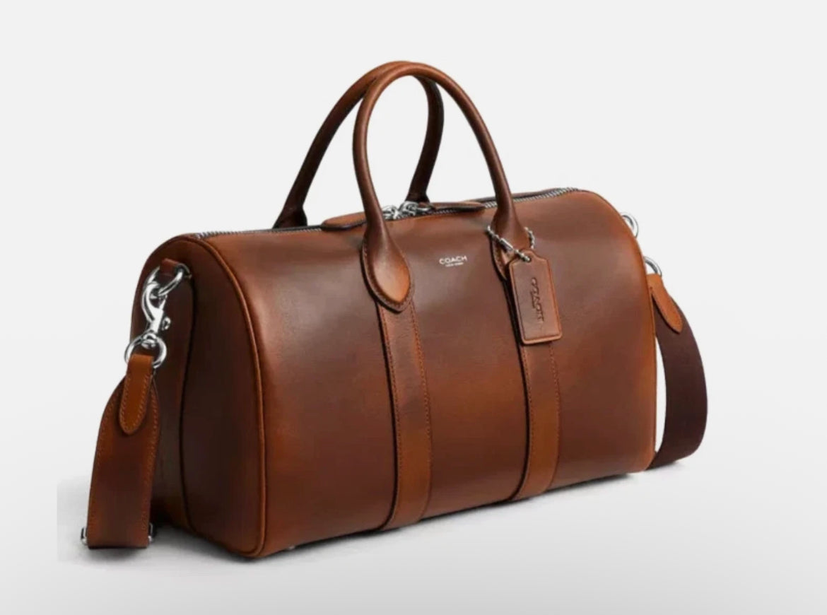 COACH Compass Bag 35 In Loved Leather Saddle Burnt Sienna CEO42 - The Tiny Bag