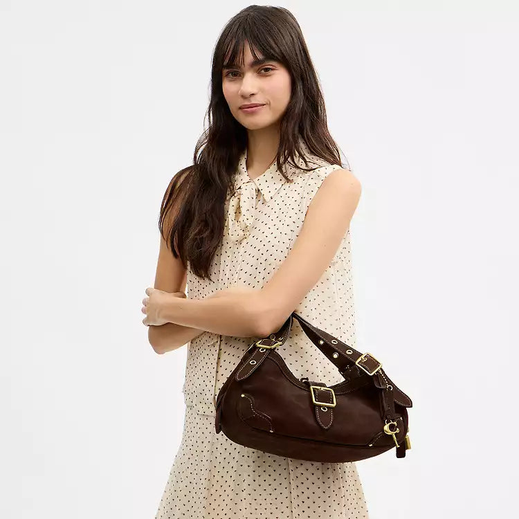COACH Drifter Shoulder Bag 31 Dark Chocolate CFM44 refined calf leather