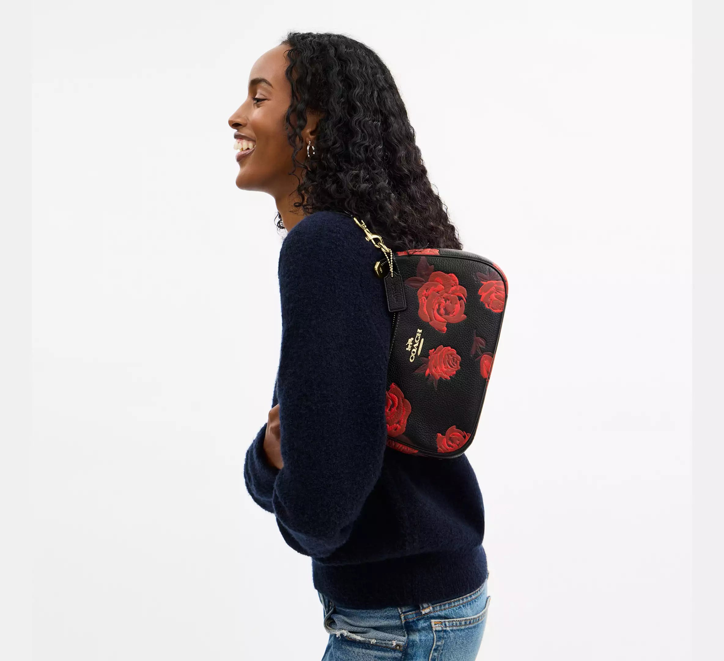 Coach Teri Shoulder Bag With Floral Print CCE28 - The Tiny Bag