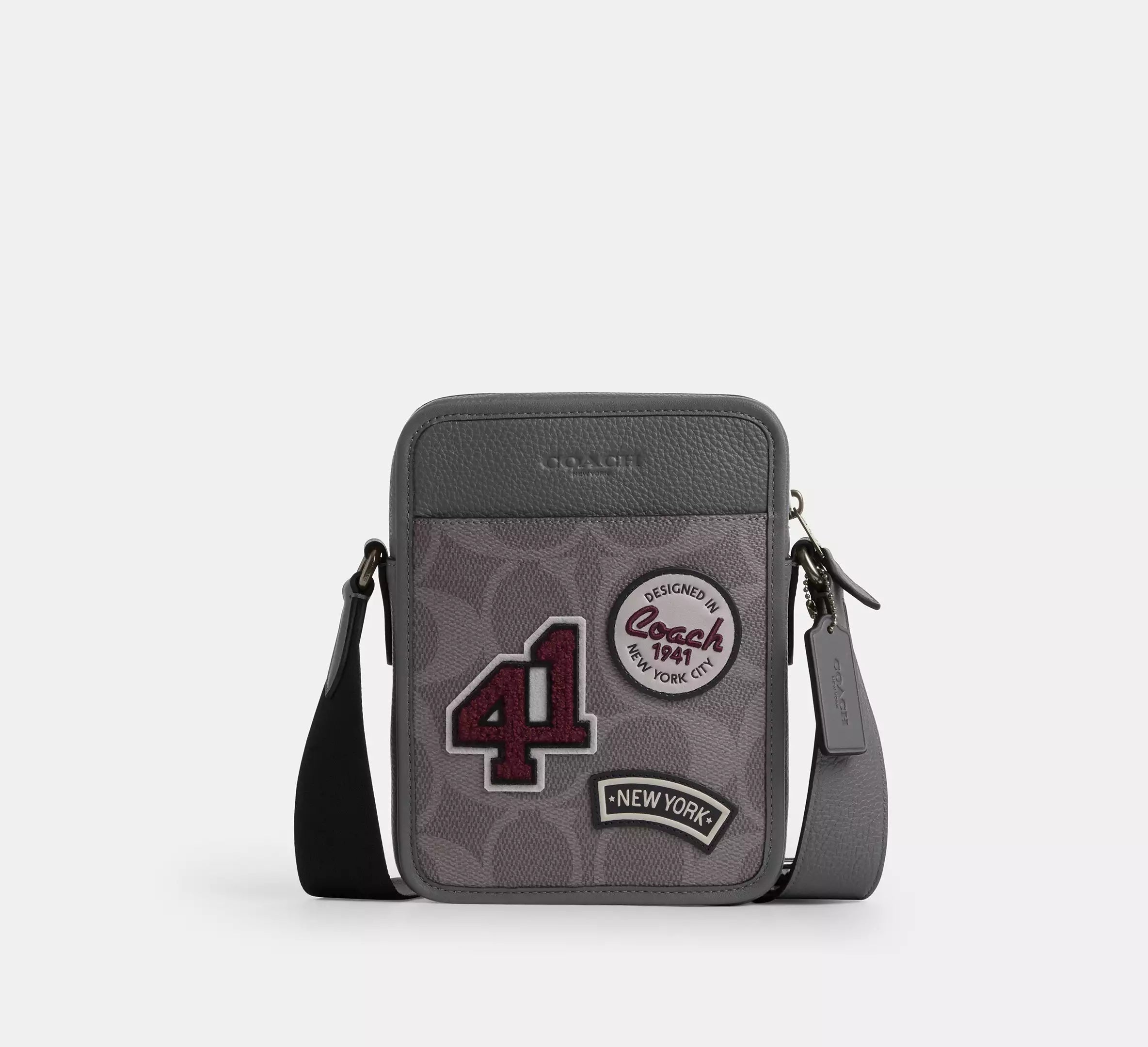 Coach Men’s Sullivan Flap Crossbody In Signature Leather/Canvas CCG29 - The Tiny Bag