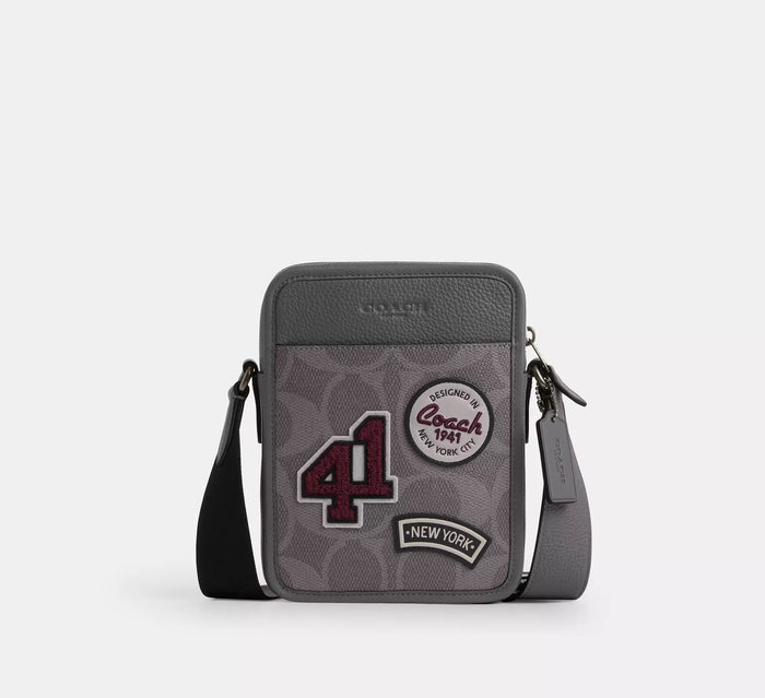 Coach Men’s Sullivan Flap Crossbody In Signature Leather/Canvas CCG29
