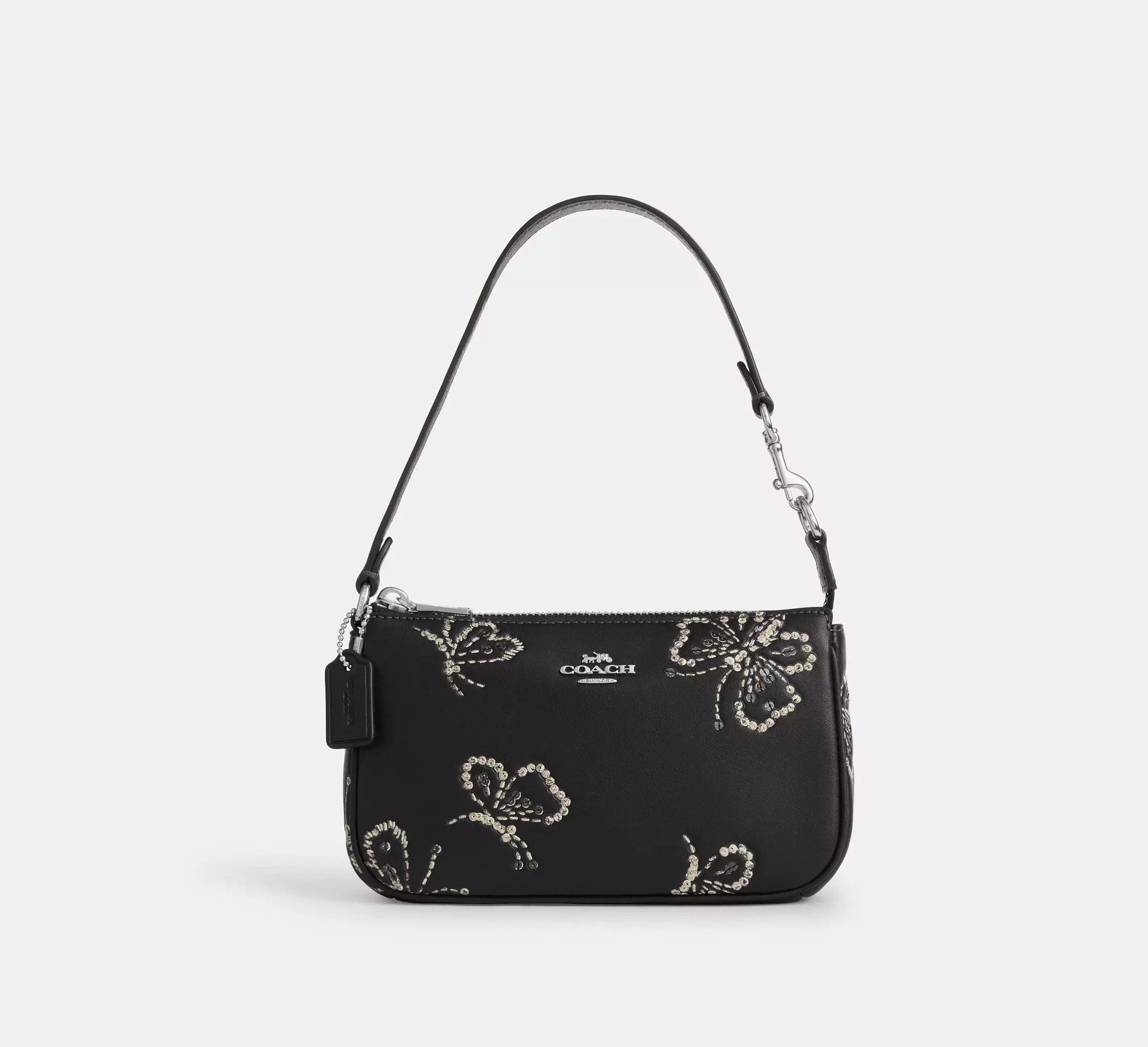 Coach Nolita 19 Black Leather with Sparkly Butterfly Print CCF58 - The Tiny Bag