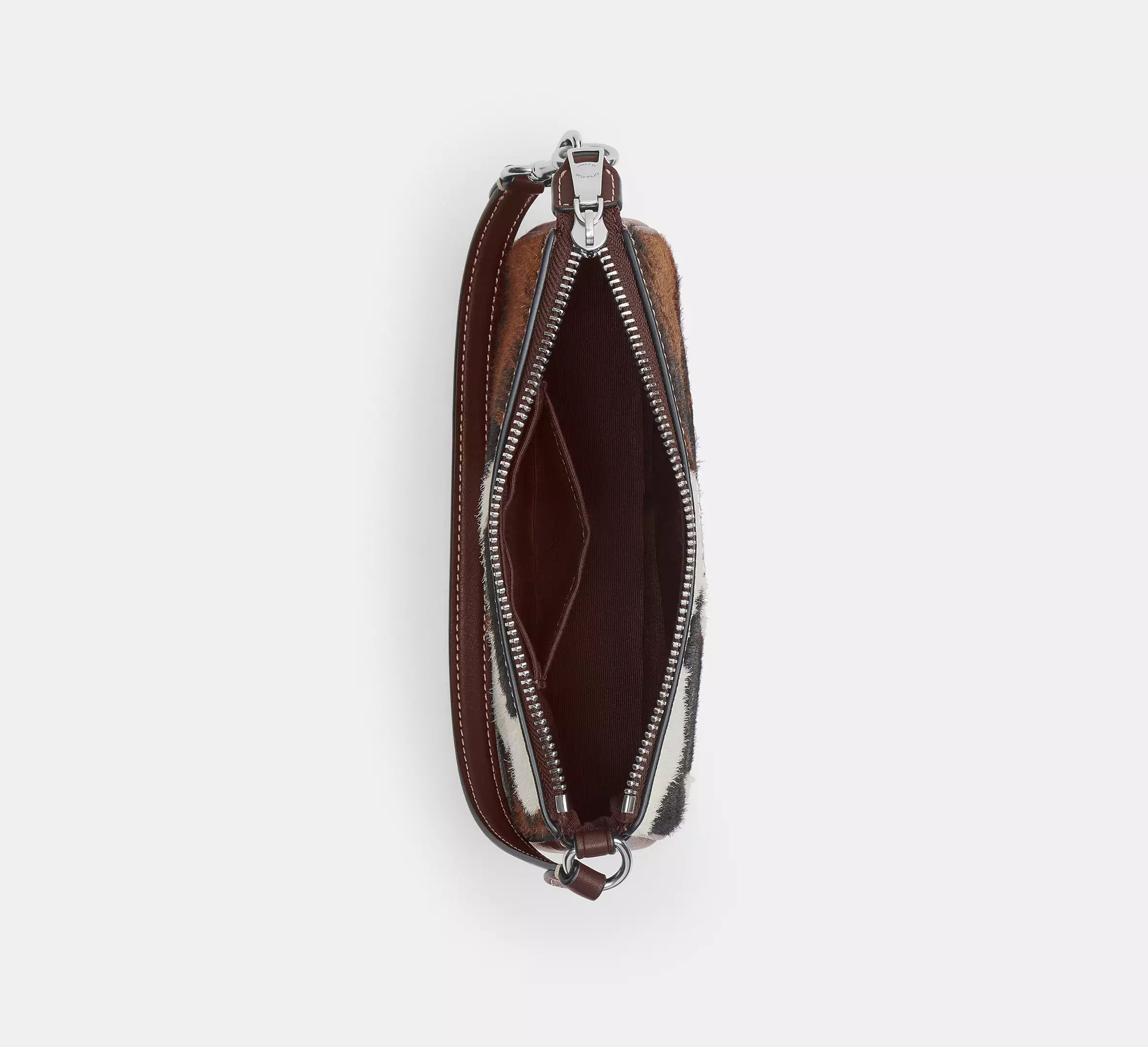 COACH Nolita 19 With Cow Print CCV61, cow printed haircalf/Sv/Cow Multi - The Tiny Bag