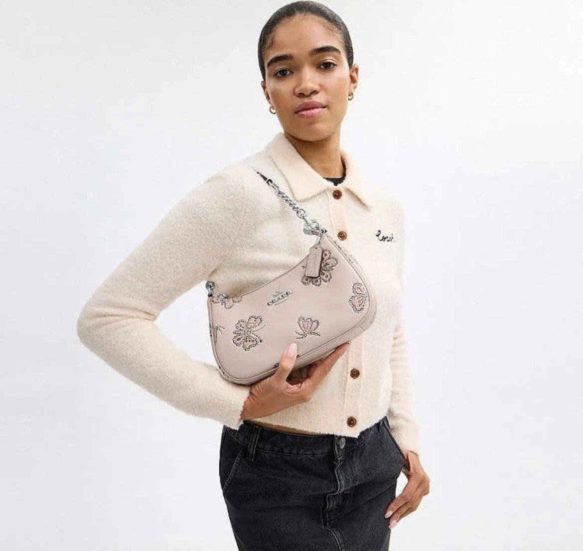 Coach Teri Shoulder Bag With Butterfly Print CCE92 - The Tiny Bag